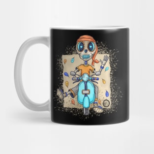 Indian Skeleton worker - Dia De Los Muertos - Scooter Ride Along Mug